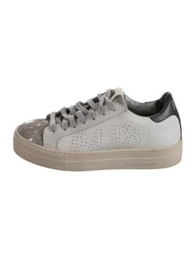 Pre-owned P448 Leather Patterned Sneakers In Multicolor