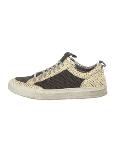Pre-owned P448 Leather Patterned Sneakers In Neutrals