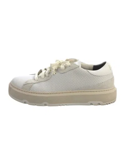 Pre-owned P448 Leather Patterned Sneakers In Neutrals