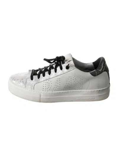 Pre-owned P448 Leather Printed Sneakers In Multicolor