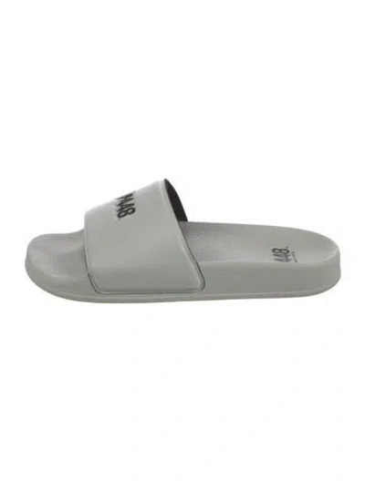 Pre-owned P448 Leather Slippers In Grey