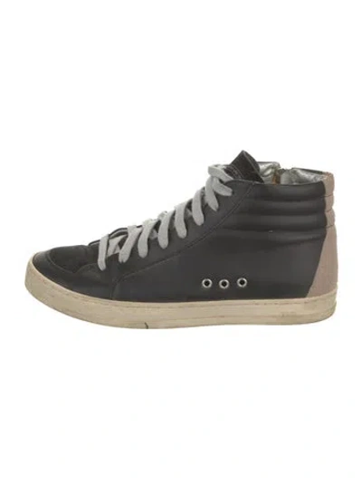 Pre-owned P448 Leather Sneakers In Black