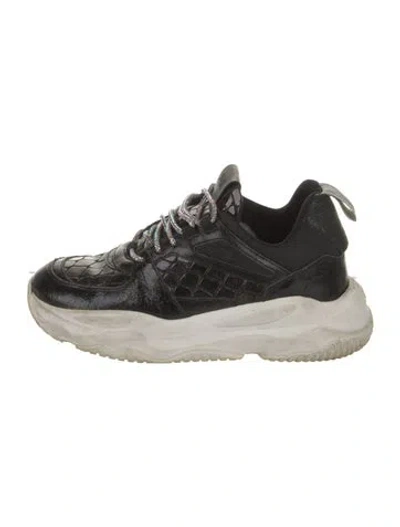 Pre-owned P448 Leather Sneakers In Black