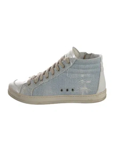 Pre-owned P448 Leather Sneakers In Blue