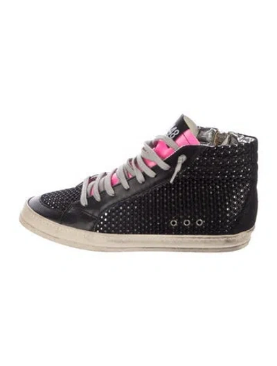 Pre-owned P448 Leather Sneakers In Blue