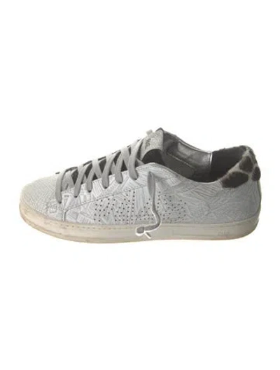 Pre-owned P448 Leather Sneakers In Gray