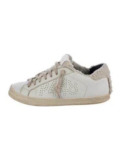 Pre-owned P448 Leather Sneakers In Neutrals
