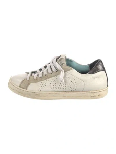 Pre-owned P448 Leather Sneakers In Neutrals