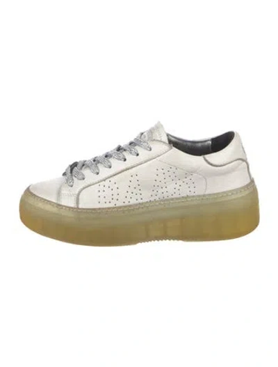 Pre-owned P448 Leather Sneakers In White