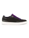 P448 Men's Bali Snake-embossed Low-top Leather Sneakers In Black