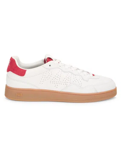 P448 Men's Logo Perforated Leather Sneakers