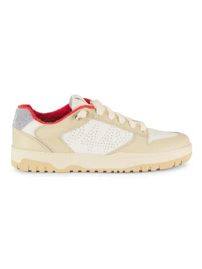P448 Men's Mason Perforated Leather Low-top Sneakers In Neutral