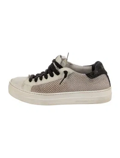 Pre-owned P448 Mesh Glitter Accents Sneakers In White