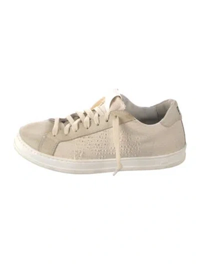 Pre-owned P448 Nubuck Patterned Sneakers In Neutrals