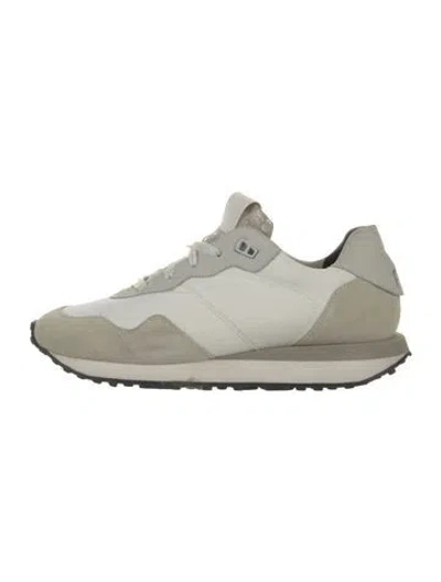 Pre-owned P448 Nylon Glitter Accents Sneakers In White