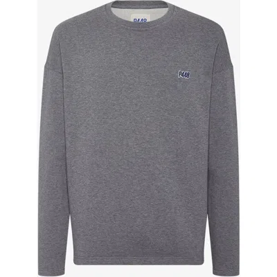 P448 Organic Cotton Pullover Sweatshirt In Gray