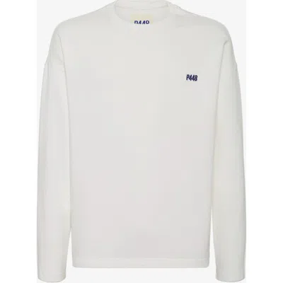 P448 Organic Cotton Pullover Sweatshirt In White