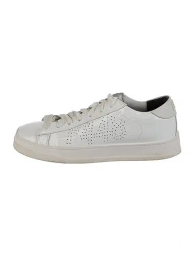 Pre-owned P448 Patent Leather Sneakers In White