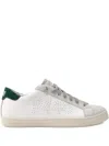 P448 Perforated-logo Leather Sneakers In White