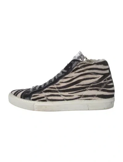 Pre-owned P448 Ponyhair Animal Print Sneakers In Multi