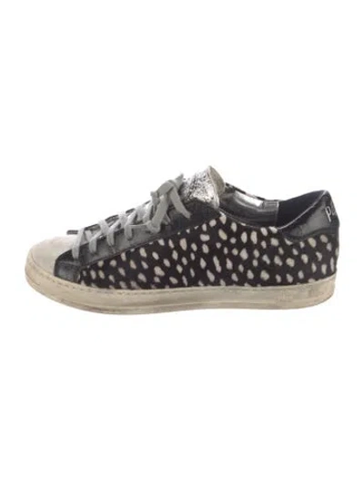 Pre-owned P448 Ponyhair Animal Print Sneakers In Multi