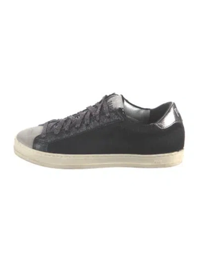 Pre-owned P448 Ponyhair Glitter Accents Sneakers In Blue