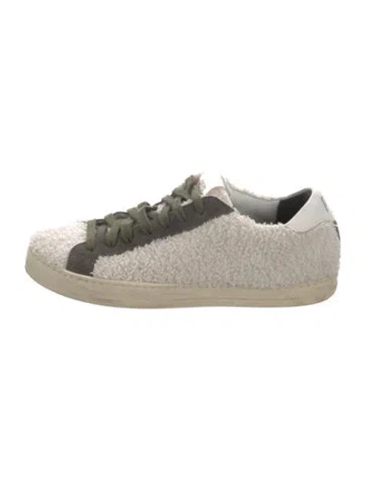 Pre-owned P448 Shearling Sneakers In Neutrals