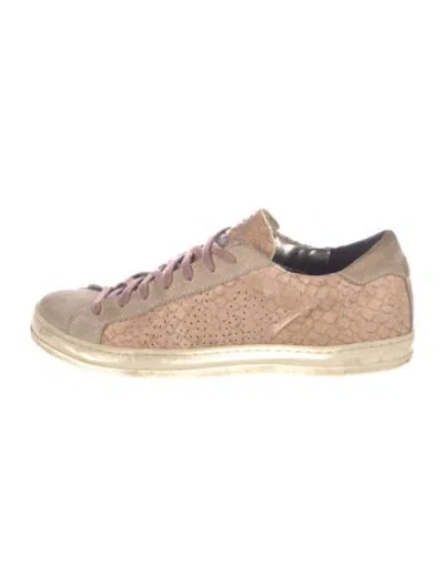 Pre-owned P448 Snakeskin Printed Sneakers In Pink