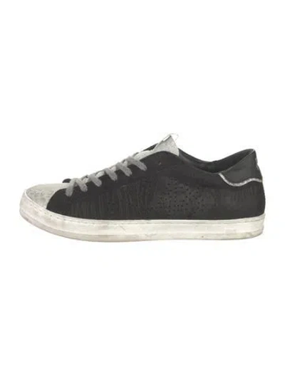 Pre-owned P448 Suede Animal Print Sneakers In Black