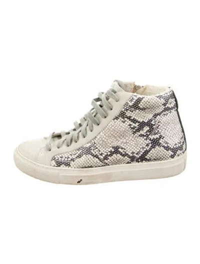 Pre-owned P448 Suede Animal Print Sneakers In Black