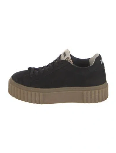 Pre-owned P448 Suede Animal Print Sneakers In Black/neutrals