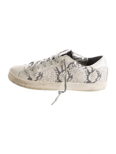 Pre-owned P448 Suede Animal Print Sneakers In Gray