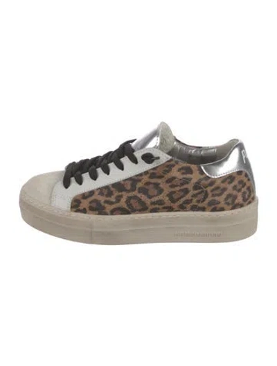 Pre-owned P448 Suede Animal Print Sneakers In Multi