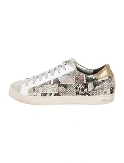 Pre-owned P448 Suede Animal Print Sneakers In Multi