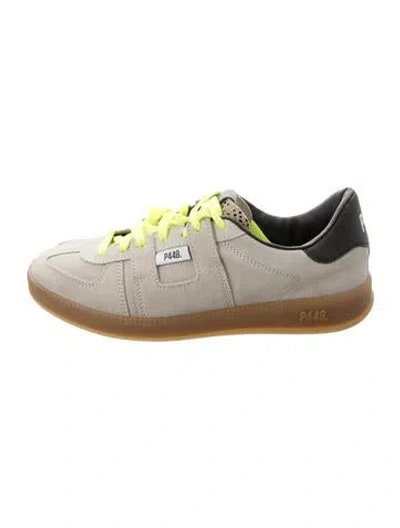 Pre-owned P448 Suede Animal Print Sneakers In Multi