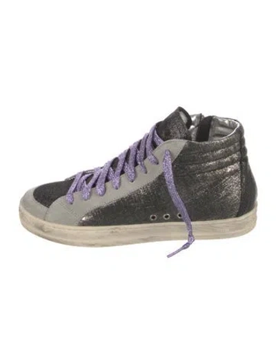 Pre-owned P448 Suede Colorblock Pattern Sneakers In Black