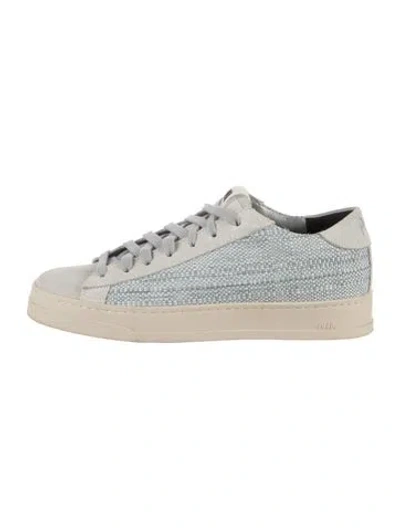 Pre-owned P448 Suede Colorblock Pattern Sneakers In Gray