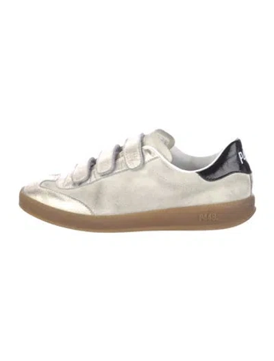 Pre-owned P448 Suede Colorblock Pattern Sneakers In Neutral