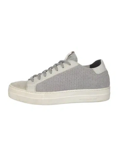 Pre-owned P448 Suede Colorblock Pattern Sneakers In White