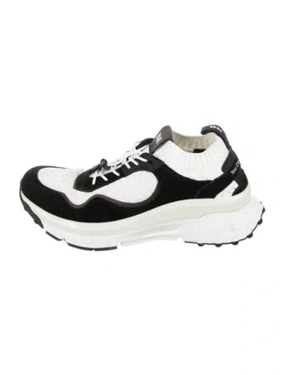 Pre-owned P448 Suede Colorblock Pattern Sneakers In White