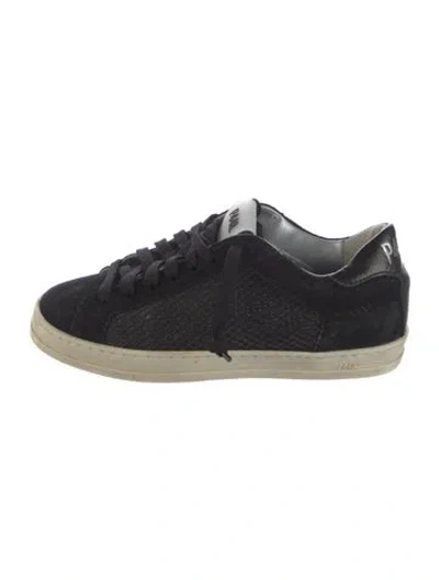 Pre-owned P448 Suede Glitter Accents Sneakers In Black