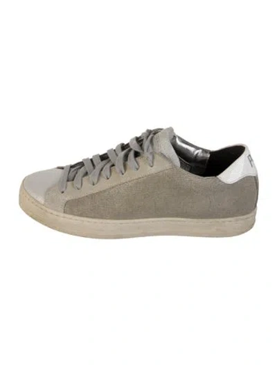 Pre-owned P448 Suede Glitter Accents Sneakers In Gray