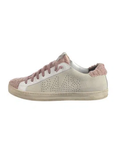 Pre-owned P448 Suede Graphic Print Sneakers In Grey