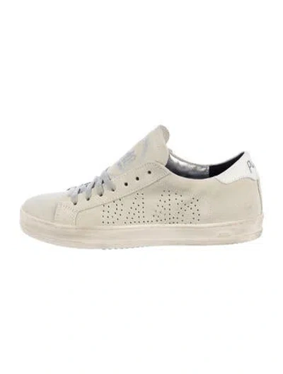 Pre-owned P448 Suede Lasercut Accents Sneakers In Neutrals