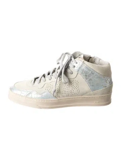 Pre-owned P448 Suede Patterned Sneakers In Grey
