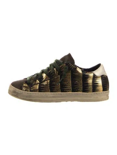 Pre-owned P448 Suede Printed Sneakers In Multi