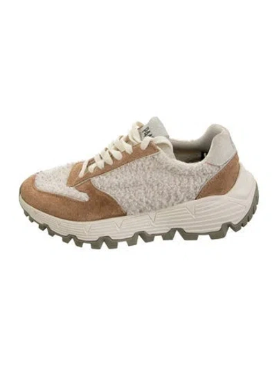 Pre-owned P448 Suede Sneakers In White