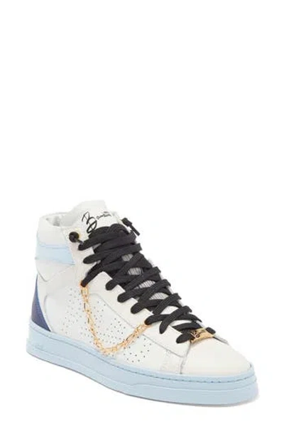 P448 Taylor 62 High Top Sneaker In Ivory/blue