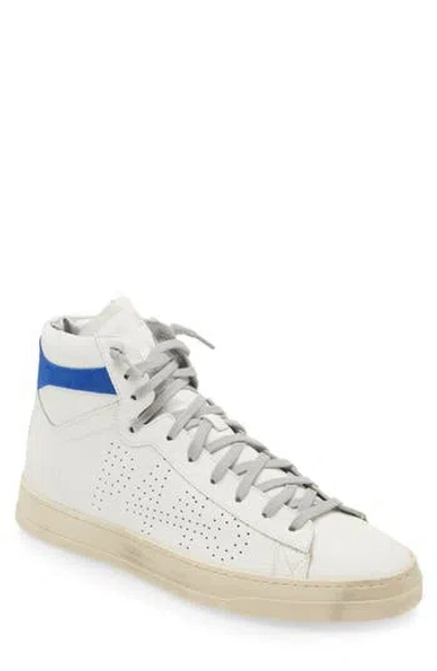 P448 Taylor High Top Sneaker In White/roy