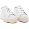 P448 Thea Embellished Platform Sneaker In White